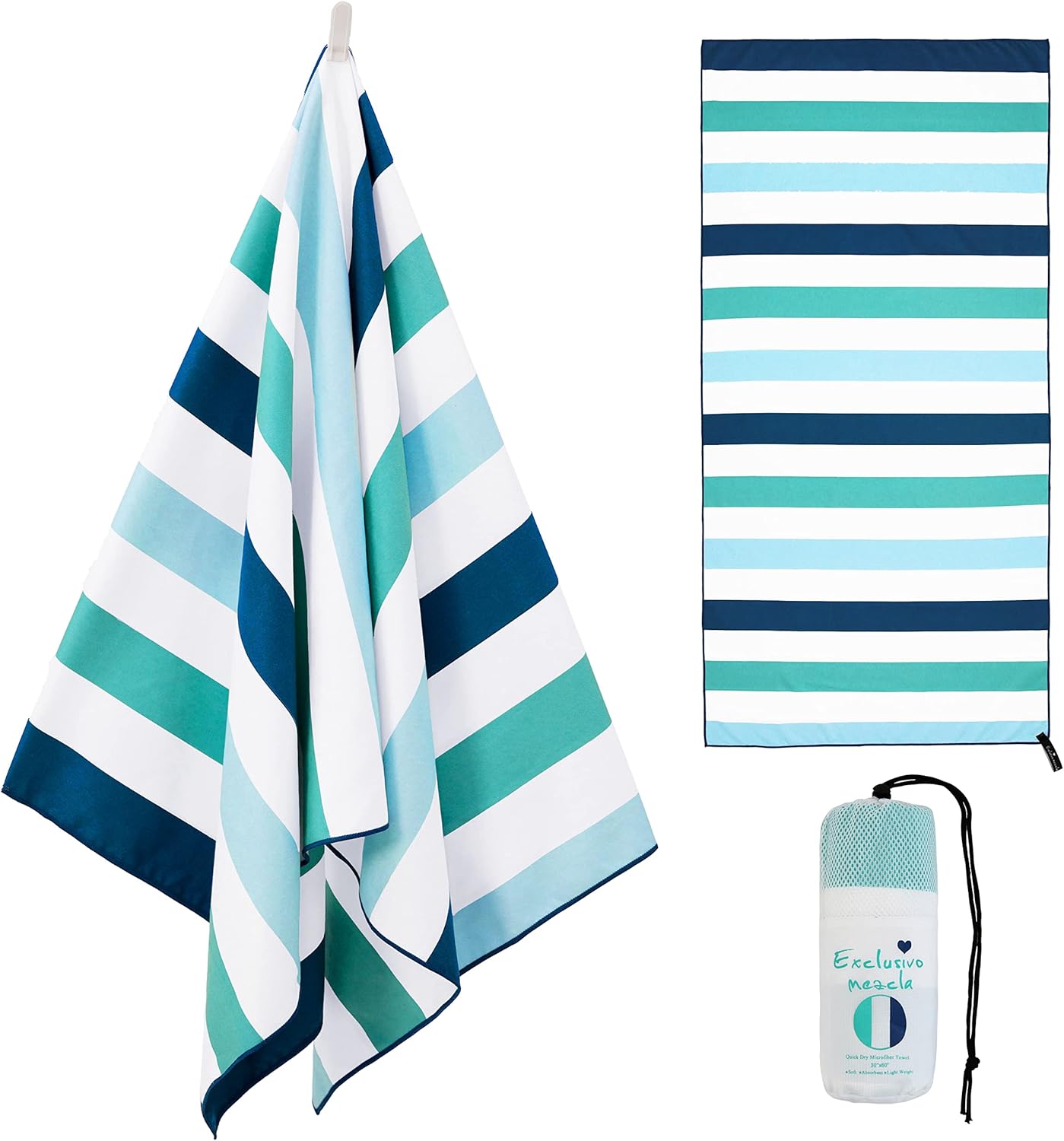 Exclusivo Mezcla Microfiber Quick Dry Beach Towel, Oversized Sand Free