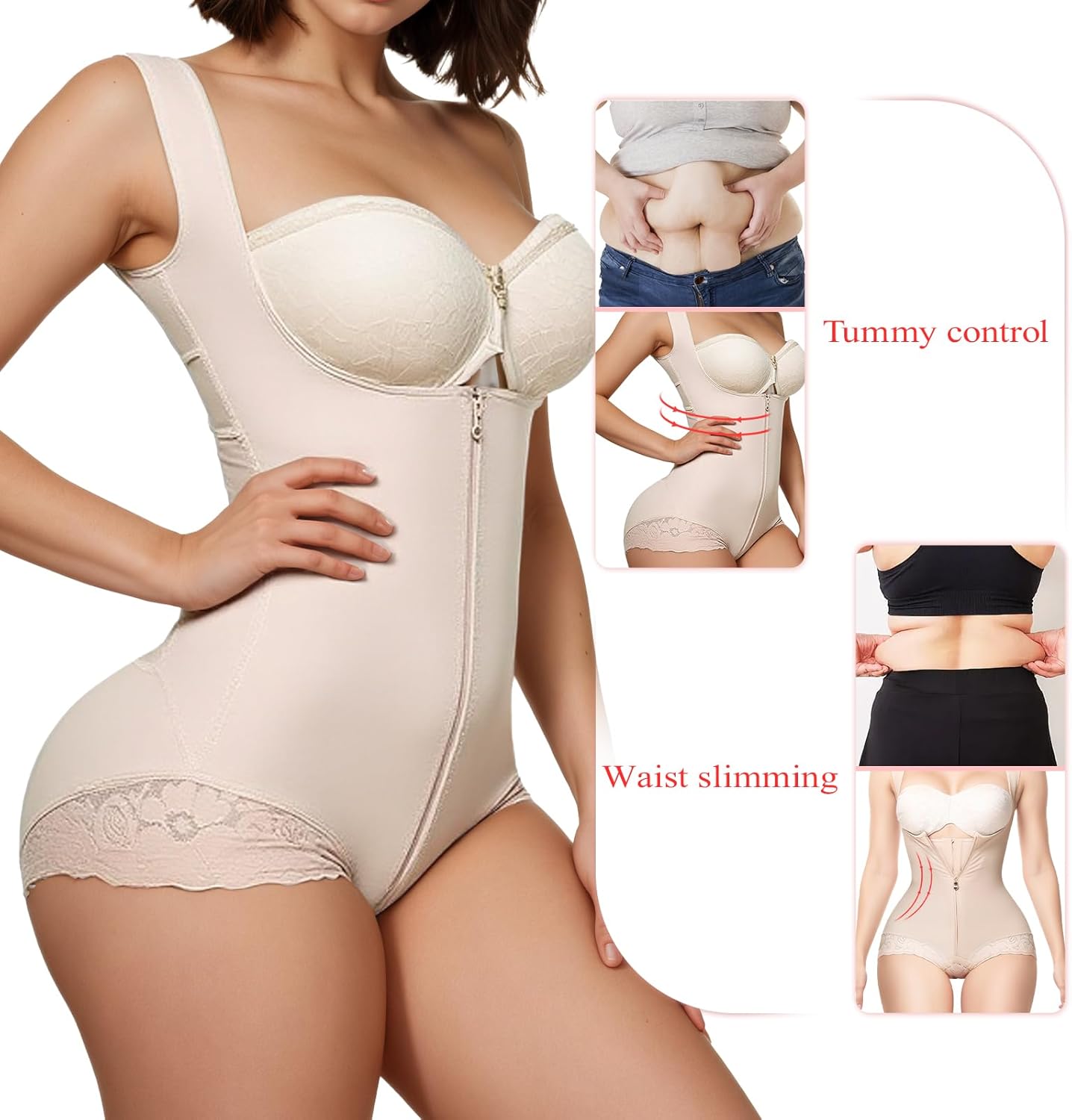 Fajas Colombianas Moldeadoras Shapewear Tummy Control Full Body Shaper Compression Shaping,Adjustable Shoulder Strap - Image 7