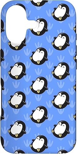 Penguin Phone Case Gifts Pattern Baby Cute Animal Blue Case for iPhone 17