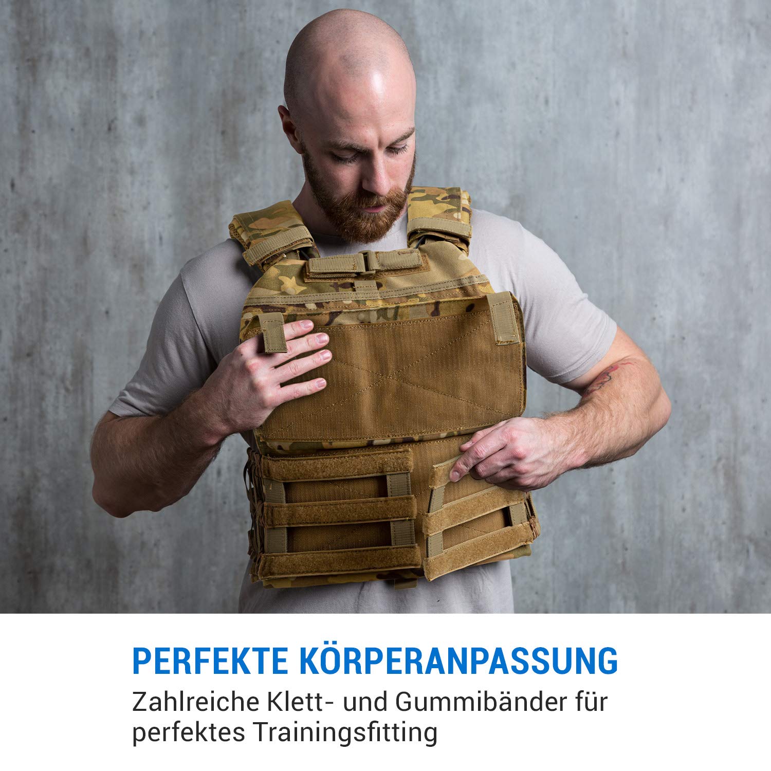 Capital Sports Battlevest 2.0 Gewichtsweste - Weight Vest mit hohem Komfort, Trainingsweste mit optimaler Polsterung, mit 8,0 kg oder 13,2 kg, in camo, blau, schwarz oder olivgrün