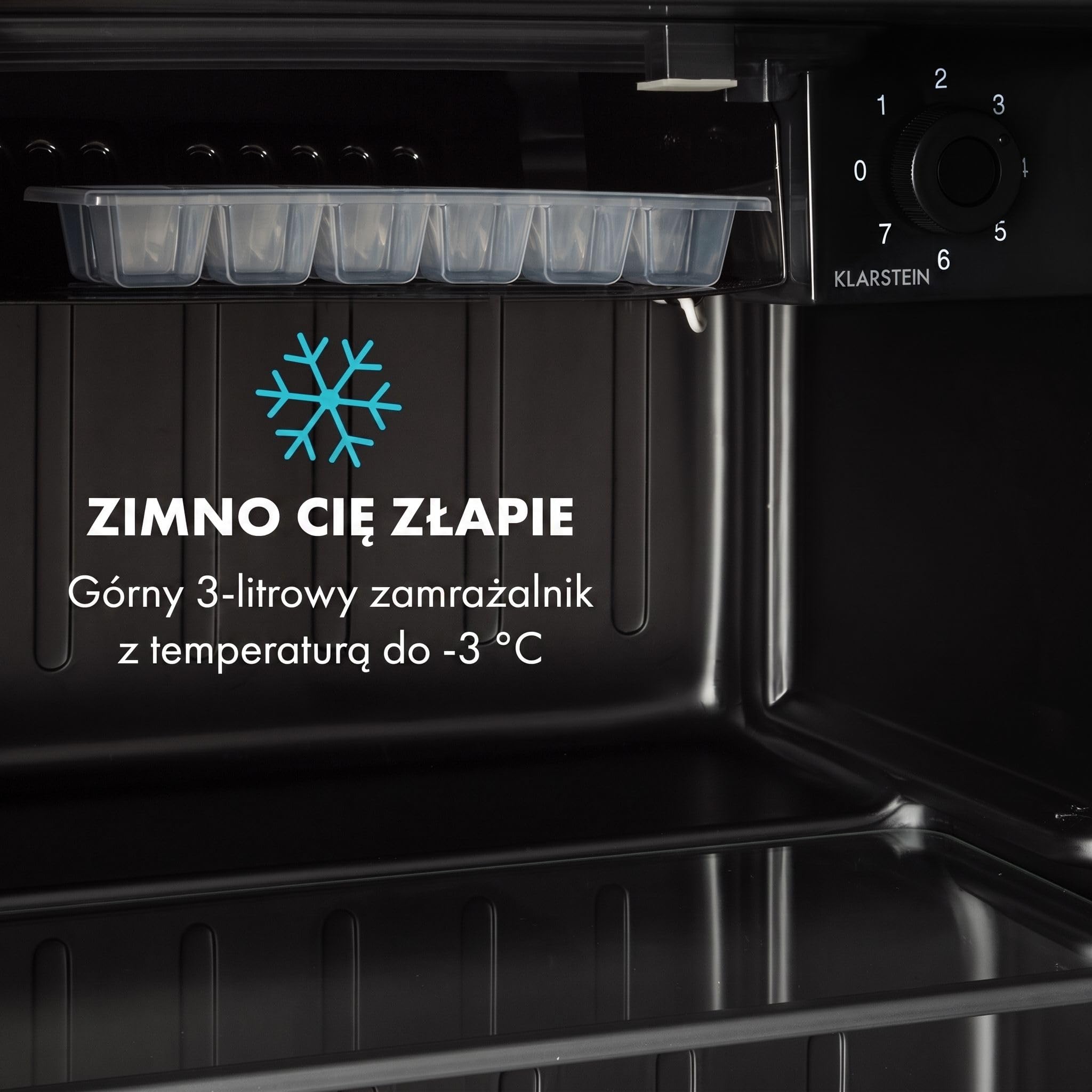 Klarstein Lodówka, Mini lodówka na napoje, Lodówka z zamrażalnikiem mała, Mała cicha lodówka, Skincare Fridge, Lodówka turystyczna, Mini lodówka do pokoju, biura, 0-10°C, 46L