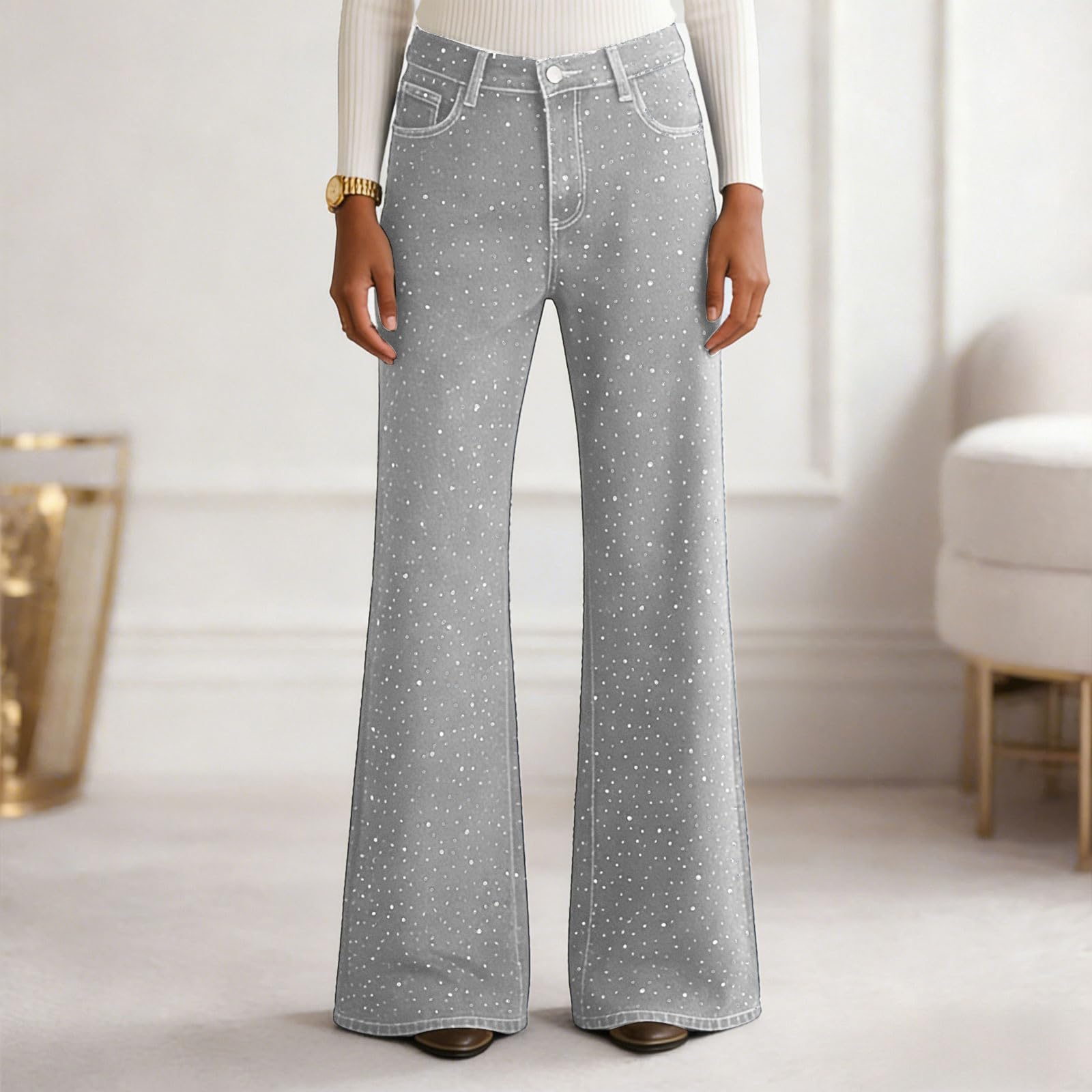 Baggy Mujer Vaqueros Mujer Pantalones Skinny Slim Elásticos Ajustados Vaqueros Elásticos Pantalones De Mezclilla De Pierna Ancha para Cintura Alta Pierna Recta