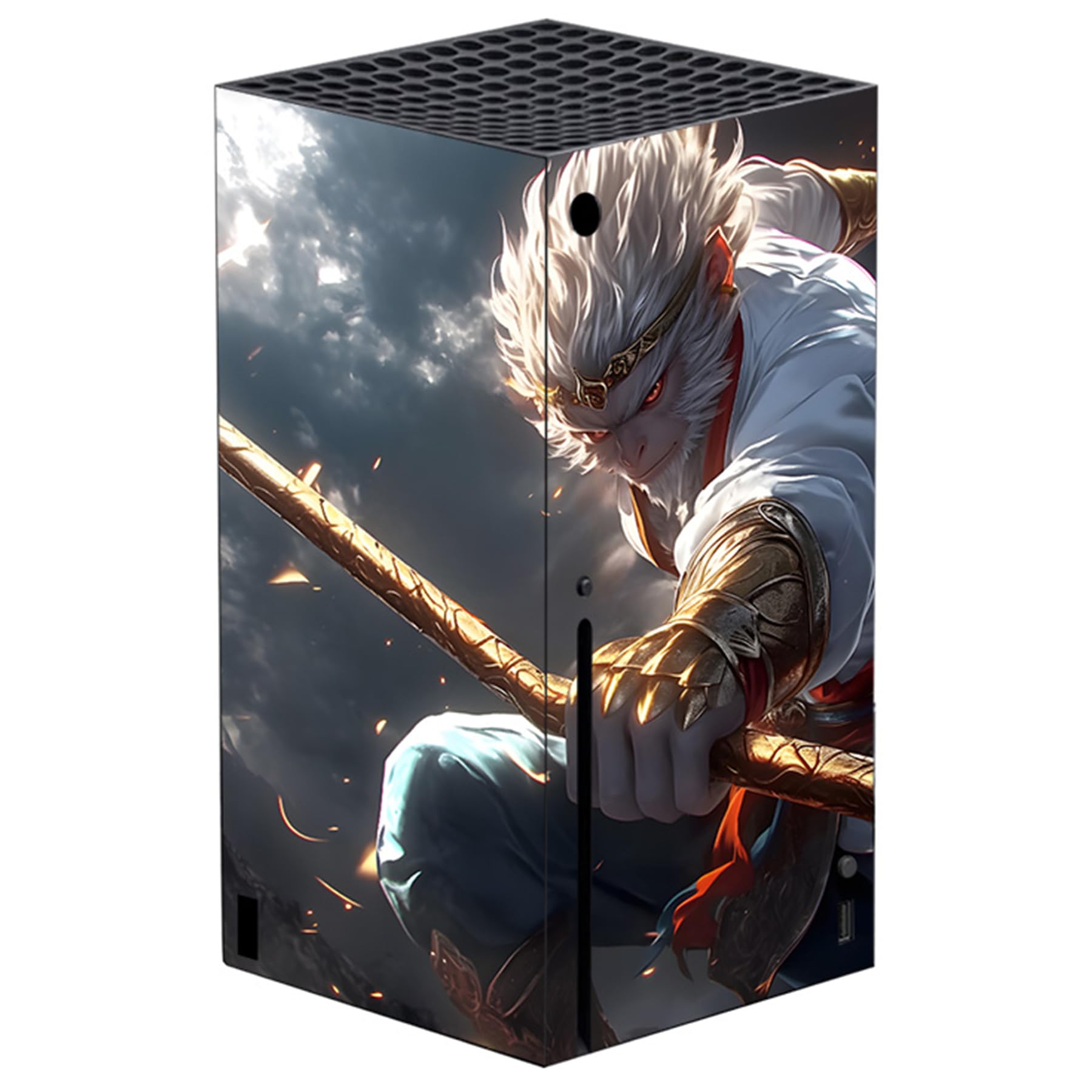 playvital Autocollant Manette pour Xbox Series X Accessoires Protection,Stickers pour Xbox Series X Console Skin-Sauge Wukong