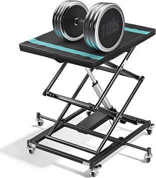 Portable Electric Lift for Wheelchairs & Scooters, Foldable & Rechargeable Electric Chair Lift, 5000N Motor, 35lbs Lightweight Aluminum Frame, 110lbs Capacity, 35in Lift Height, w/ 4 Brake Wheels
