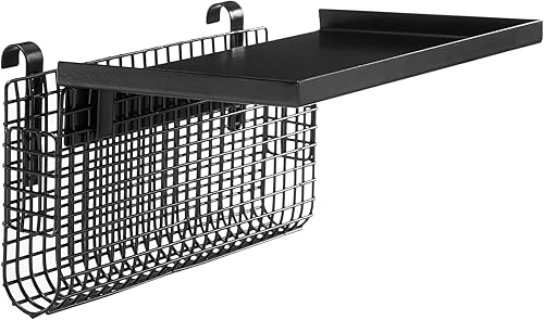 Miniatura 35 de Walker Edison Timothee - Litera de tamaño matrimonial sobre escritorio para la computadora, de metal, tamaño matrimonial, color blanco Blanco,Negro