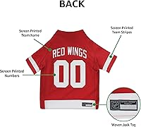 Vista 6 de Pets First Camiseta para perro de la NHL, Detroit Red Wings, XXL, una camiseta grande prémium para perros y gatos