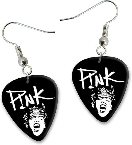 Pink P nk Singer Design Gitarre Plectrum Ohrringe Earrings BWEG