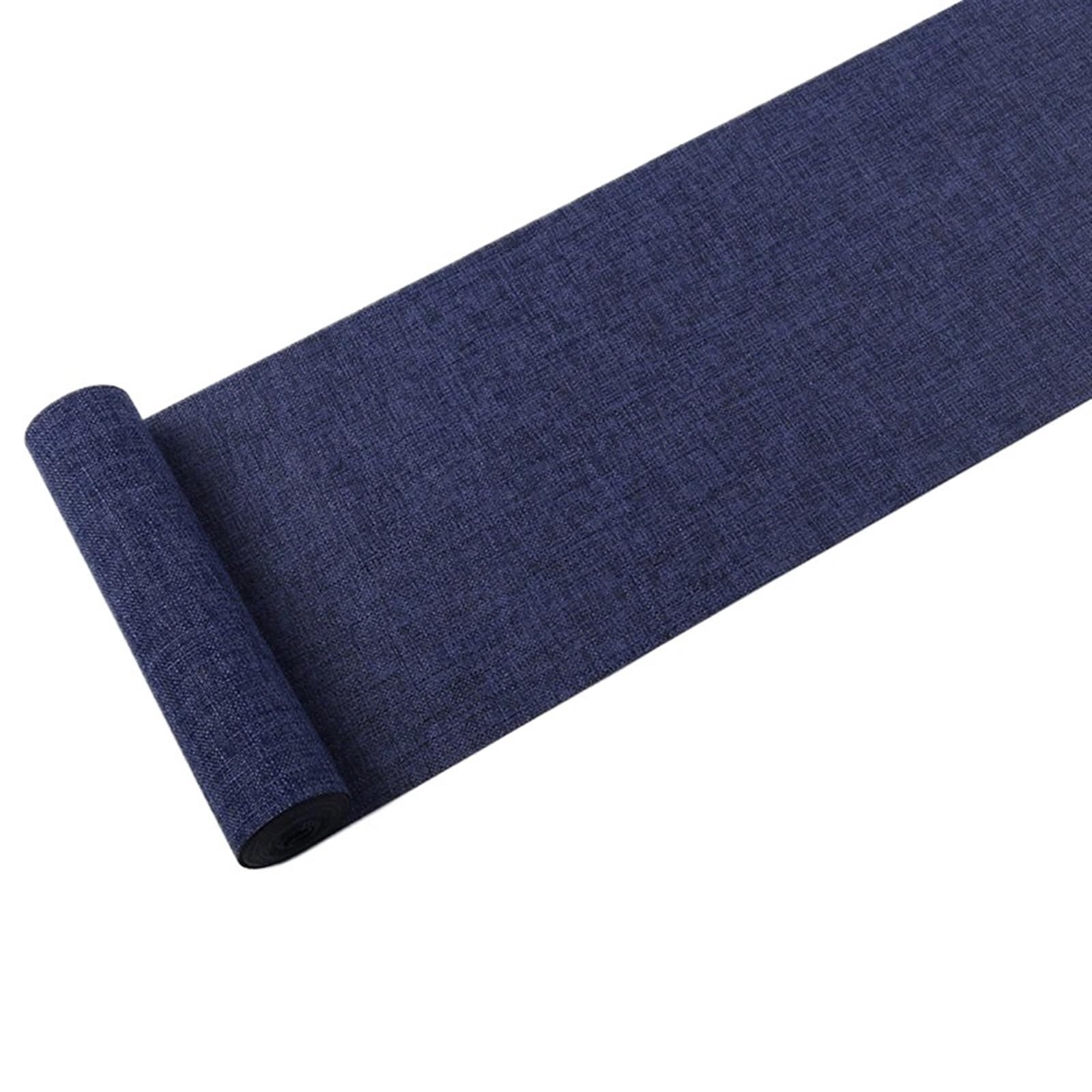 Table Runner Table Runner Waterproof Linen Natural Cloth for Wedding Party Restaurant Decor TV Cabinet Decorations(Dark Blue,40X250cm)