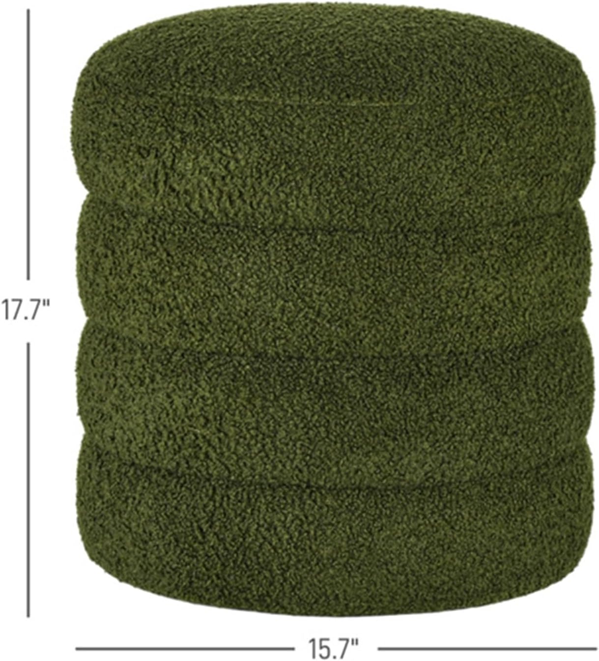 Round Footstool, Cute Cushioned Footstool Matcha Cake Design Soft Stool Portable and Easy to Move Comfortable Round Stool Green