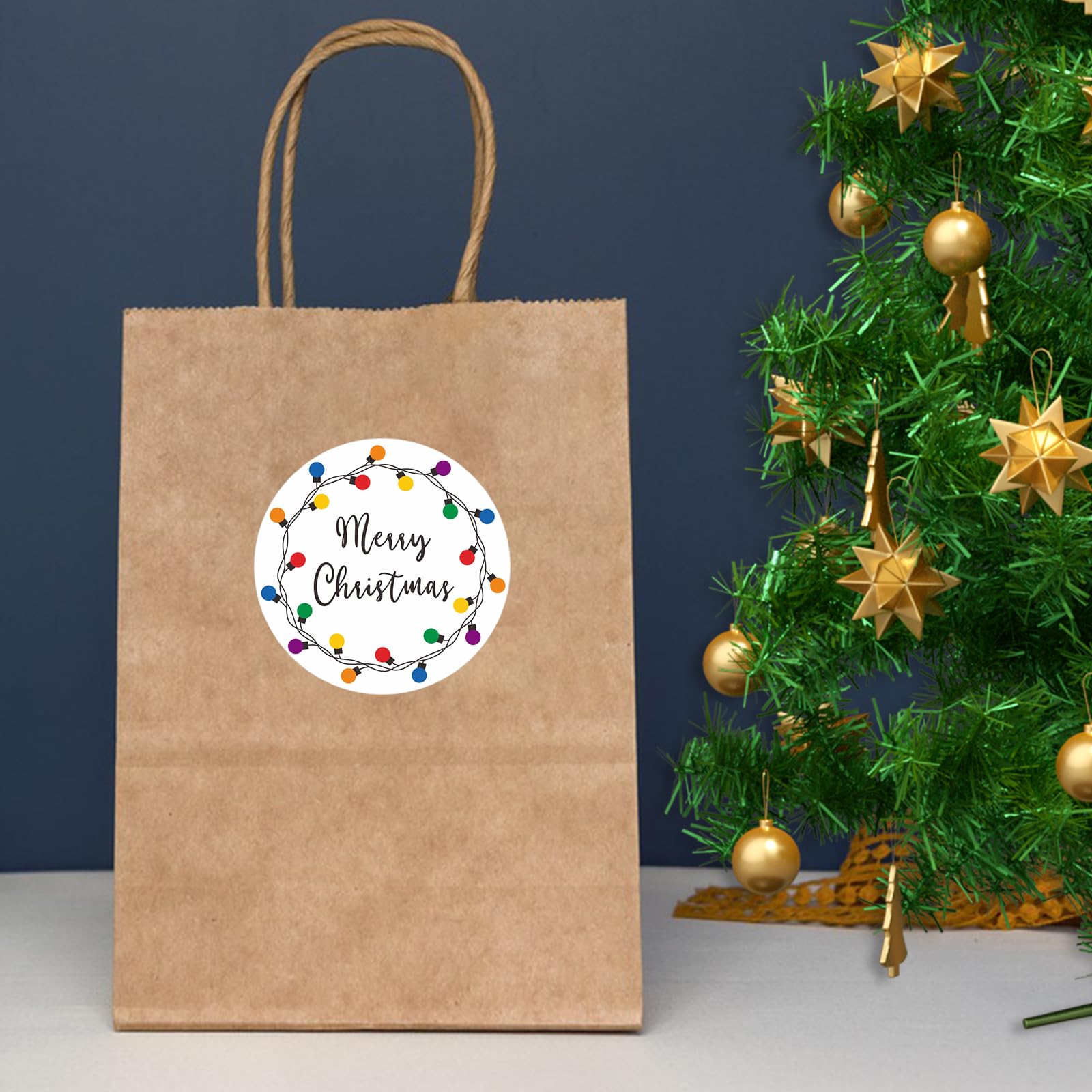 Anwyll Calcomanías de Feliz Navidad para sobres, bolsas de regalo, envoltura de regalos