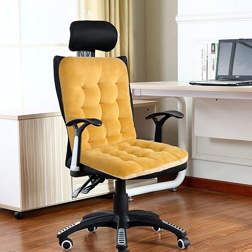 Miniatura 8 de Cojín antideslizante para silla mecedora, cojín copetudo de alta calidad con lazos, resistente y cómodo, acolchado grueso, cojines para silla de