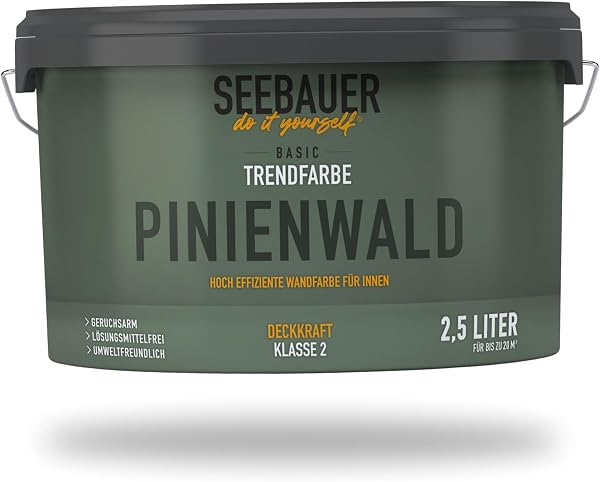 SEEBAUER diy Trendy Dark Green 2.5L, matte Wandfarbe