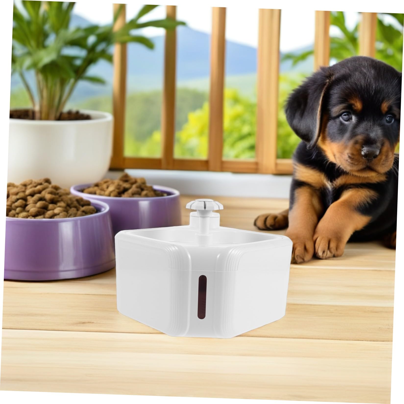 Abaodam Fuente para Gatos Fuente de Agua para Gatos Pequeños Bebedero Automático para Mascotas con Sensor de Movimiento Funcionamiento Silencioso Abs Blanco Gran Capacidad Uso en Interior