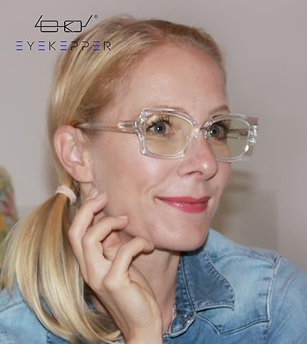 Miniatura 2 de Eyekepper Gafas de lectura cuadradas para mujeres con bloqueo de luz azul lectores de computadora - transparente +1.00