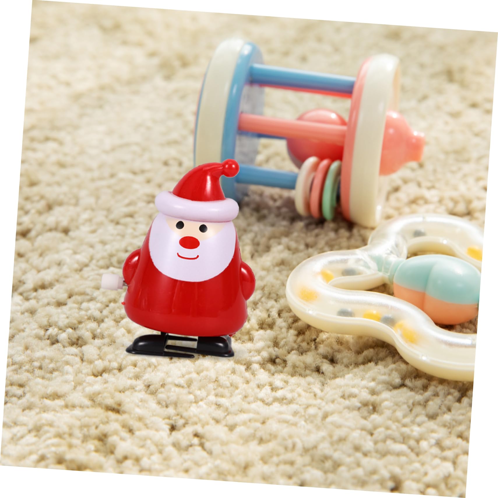 VANZACK Santa Claus Wind up Toy Christmas Decorations Bulk Xmas Toys Running Ornaments