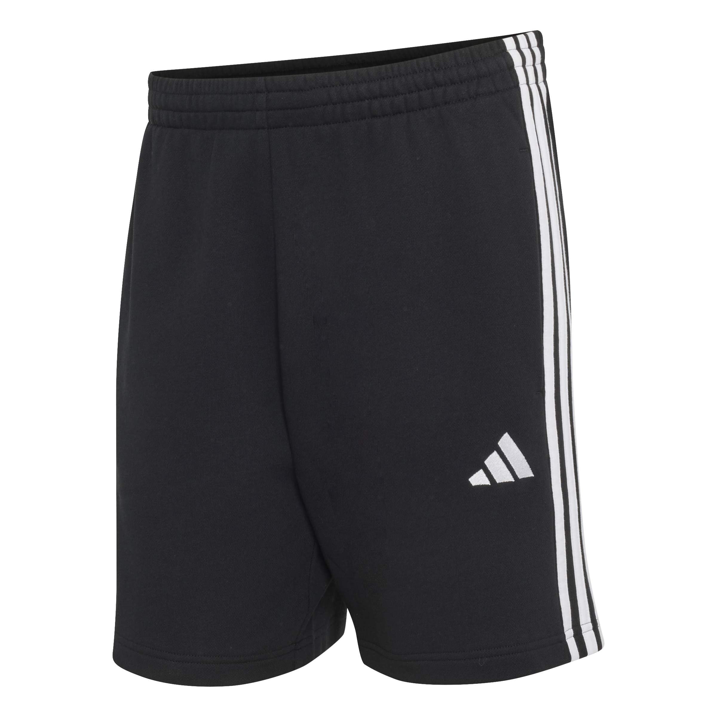 adidas Men's Essentials 3-Stripes French Terry Shorts, Black/White, M