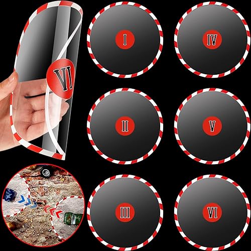 6 marcadores de punto de objetivo, marcador de objetivo redondo compatible con juegos militares, miniaturas de juegos, accesorio de juegos, 0.01