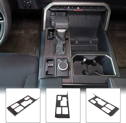 Vista 50 de Aunginsy Cubierta de panel de palanca de cambios de control central, compatible con Toyota Tundra/Sequoia 2022-2024, consola de palanca de cambios