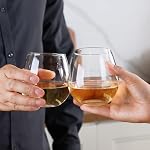 Verres à vin sans ardeur 4, 15oz rouge & Verres à vin blanc pour usage quotidien, Mariage, Anniversaires, Cadeau de chauffage ménager, Hébergement, Bar à la maison, Soirée du soir