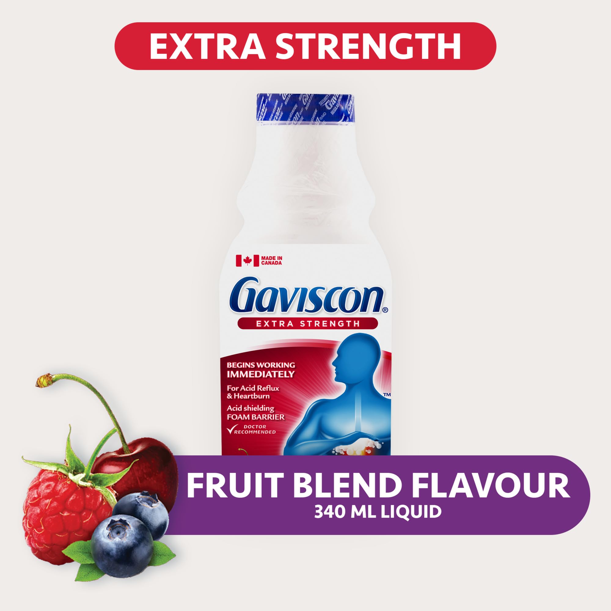 Gaviscon Gaviscon Extra Strength Liquid Fruit | Long-Lasting Acid Reflux and Heartburn Relief | 340ml 1 Count — Amazon image 2