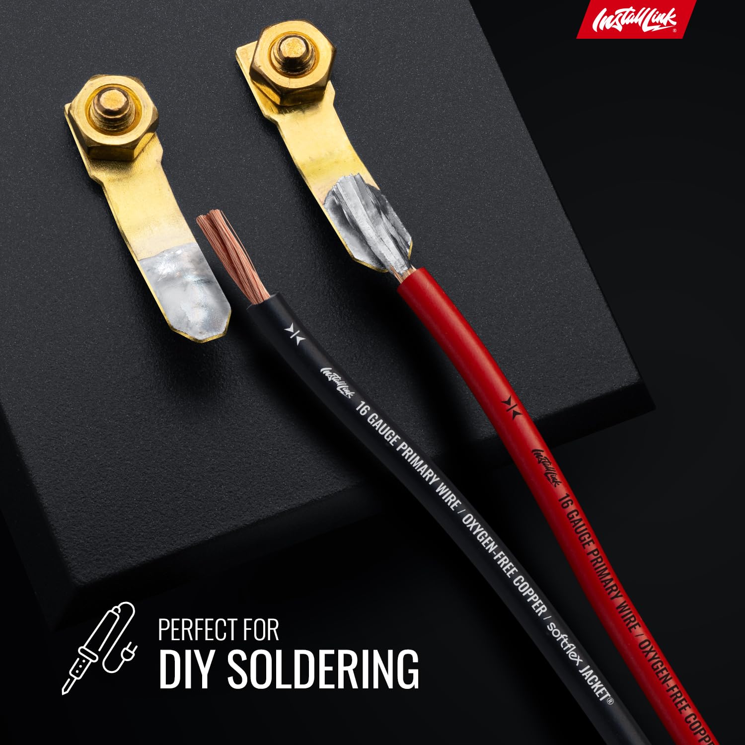Install Link 16 AWG Gauge Remote Primary Wire, OFC Copper (18ft x 8pcs = 144 Feet Total)