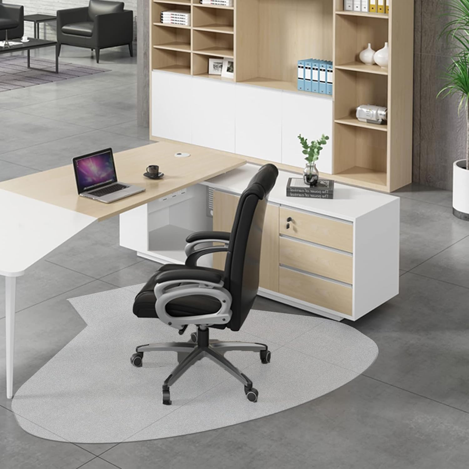 Office Chair Mat for Hardwood and Under Desk LowPile Rug