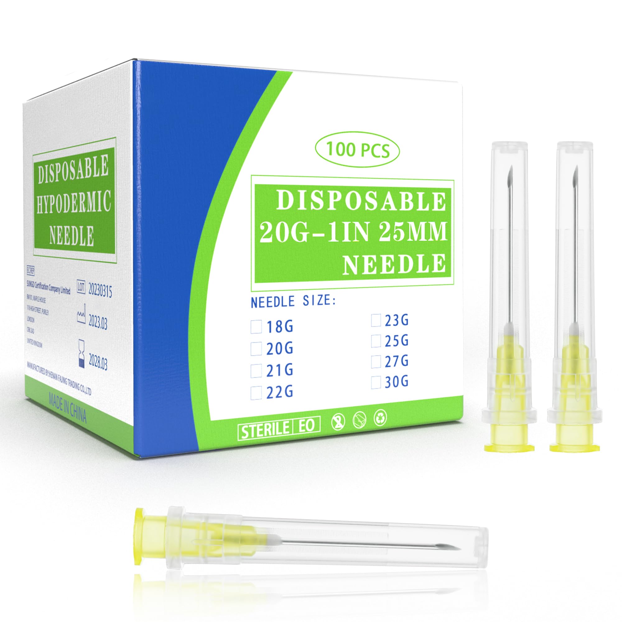 25Ga 1 Inch Luer Lock Needle with Cap - Disposable 25G Needles for Precision Refilling of Glues, Inks, and Adhesives, Sterile Individually Wrapped, Box of 100 — Amazon image 15