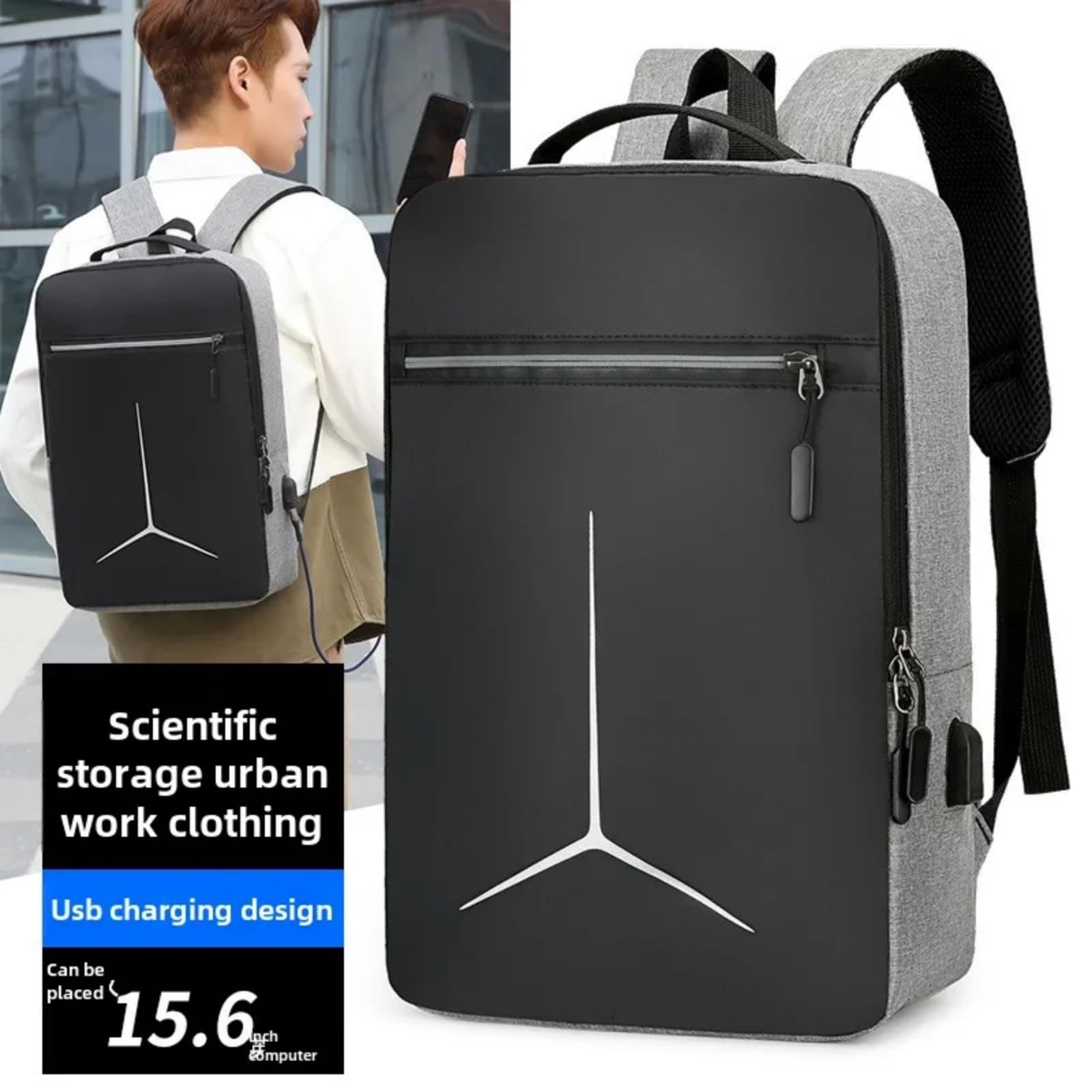 Mochila escolar Uomini Eva Hard Shell Zaino per Laptop, Intelligente Antifurto Impermeabile con Porta, di Viaggio Affari Moda