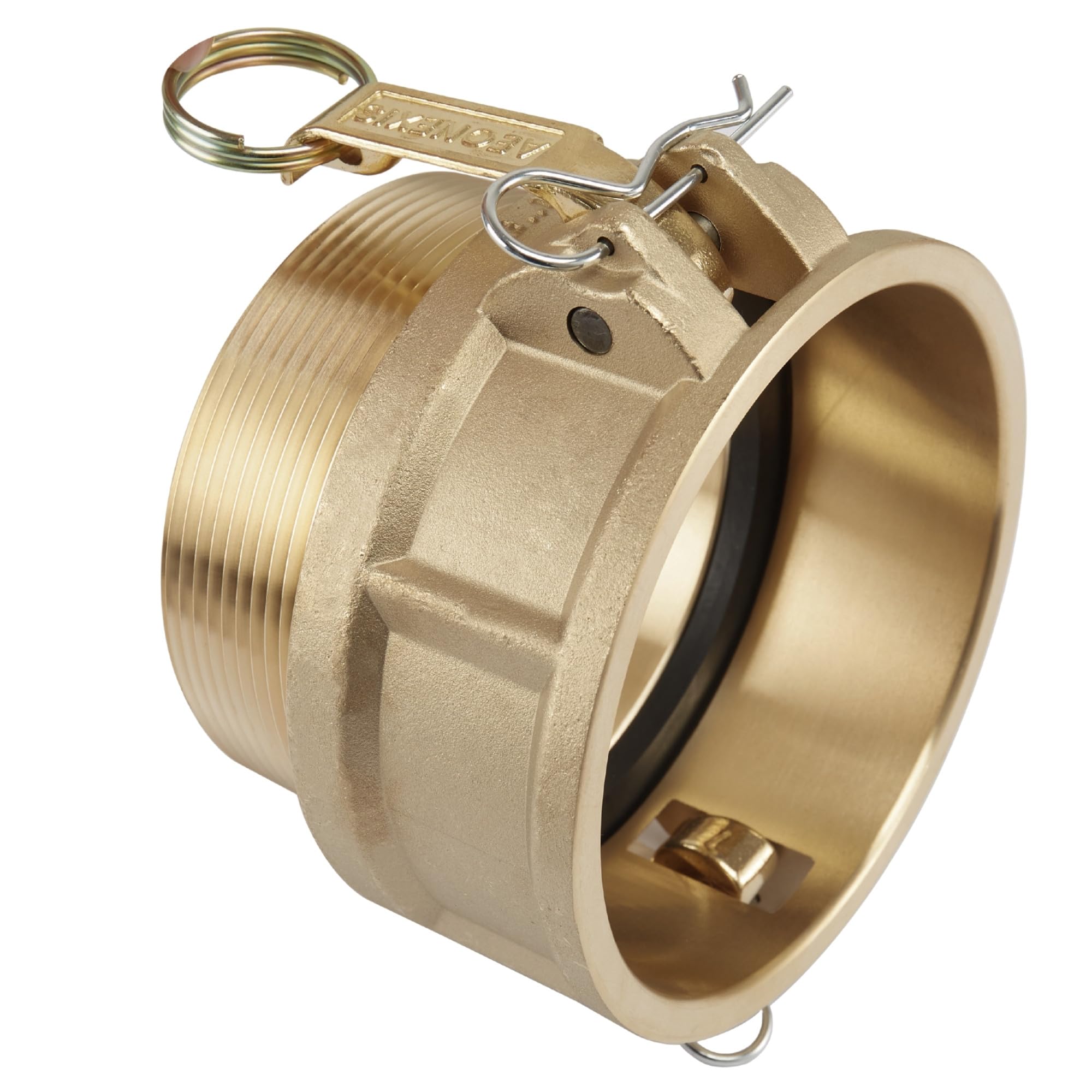 Accesorios Camlock de 4 pulgadas tipo B – latón forjado resistente ASTM C38000, acoplador resistente a la corrosión y NPT macho para sistemas de flujo de agua/aceite