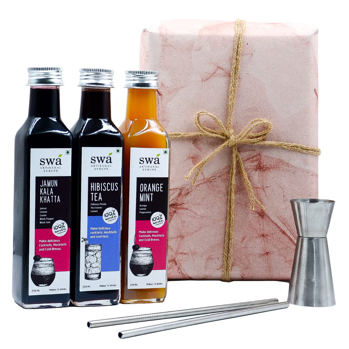 swa artisanal syrups - spl gift pack, ideal for corporate gifts/diwali/christmas/new year/festivals/celebrations