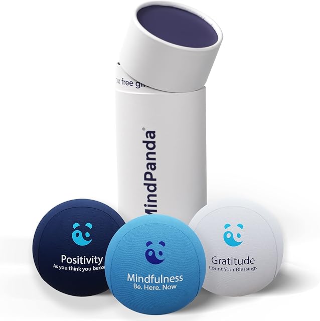MindPanda Therapy Stress Balls - Expertly Designed For Anxiety & Stress Relief For Adults, Promotes Healthy Thinking, Aromatherapy Infused For Relaxation & Focus, Soft Gel Core Soft, Medium & Hard