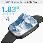 Smart Watch for Women Men, Alexa Built-in, 1.83" HD Touchscreen Fitness Tracker with Bluetooth Calling, Fitness Watch with Sleep Monitor, 100+ Sports Modes, IP68 Waterproof Smartwatch for Android iOS
