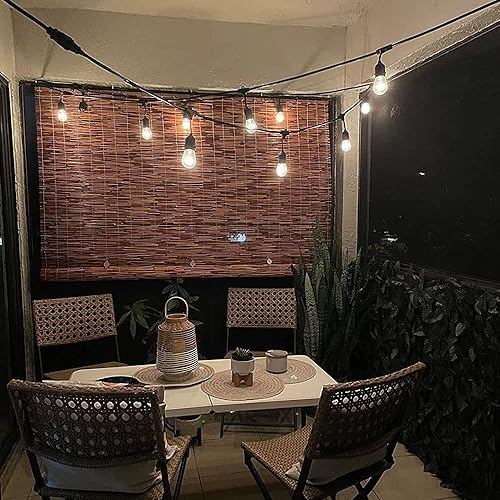 Miniatura 7 de Persianas enrollables de bambú de 18, 22, 28, 32, 36, 40, 44, 48, 60, 72, 78 pulgadas, para exteriores, con elevador, sin cordones, persianas de