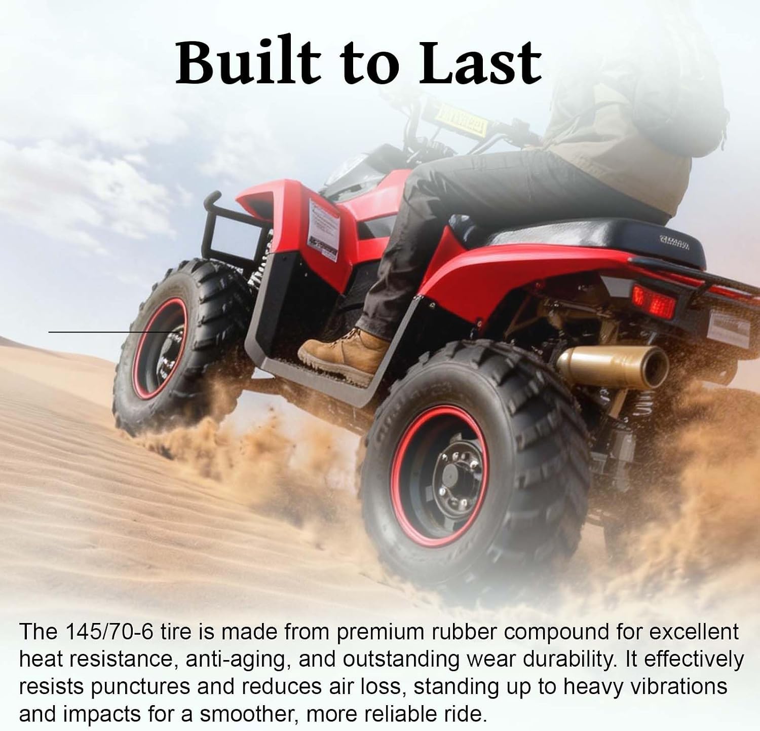145/70-6 145-70-6 Minibike Tires Tubeless Fit For Coleman CC100X CT100U GMB100 for Baja Doodle Bug DB30 Mini Bike KT196 Go Kart Motovox MBX10 MBX11 Monster Moto Mini Bike Kazuma 110cc ATV Quad Go Kart