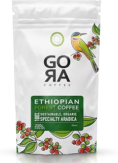 GO RA COFFEE – Ethiopian Roast Whole Bean – Organic Arabica from Ethiopia – Mycotoxin-Free, Single Origin African Beans – Roasted at Source – 250g (8.82 oz) – by Moyee Coffee