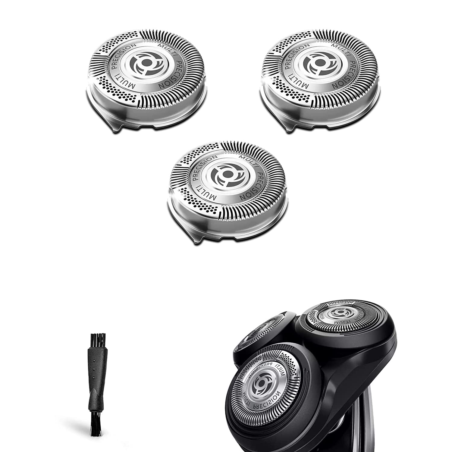 SH50 Replacement Heads for Philips Norelco 5000 replacement heads Norelco Series 5000 Replacement Blades Head Fit for Phillips Series 5000, AquaTouch, PowerTouch, 3-pack