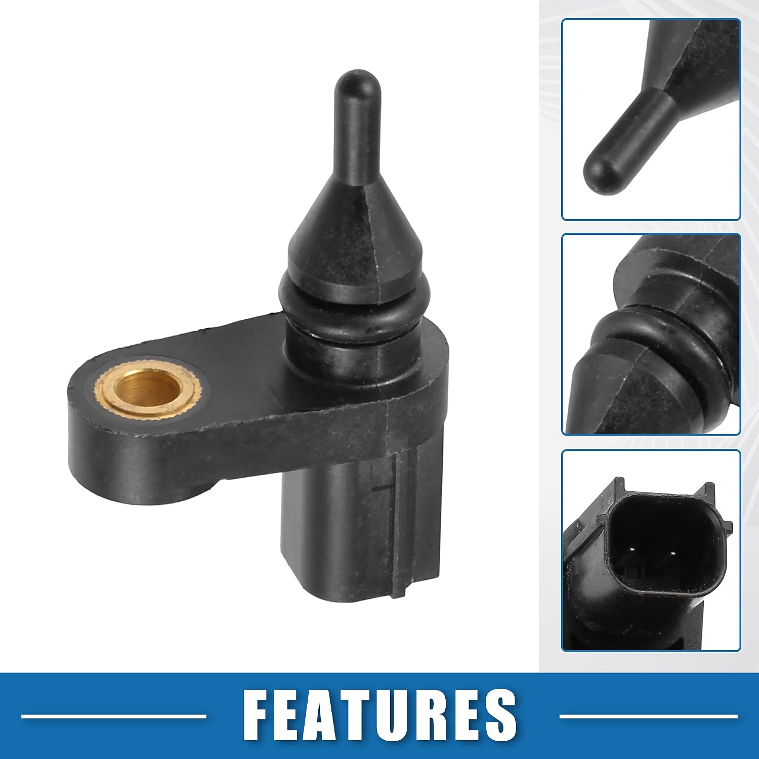 Motoforti Air Intake Temperature Sensor, Air Charge Temperature Sensor, for Honda Accord 2014, Plastic, No.37880RWCA01, Black
