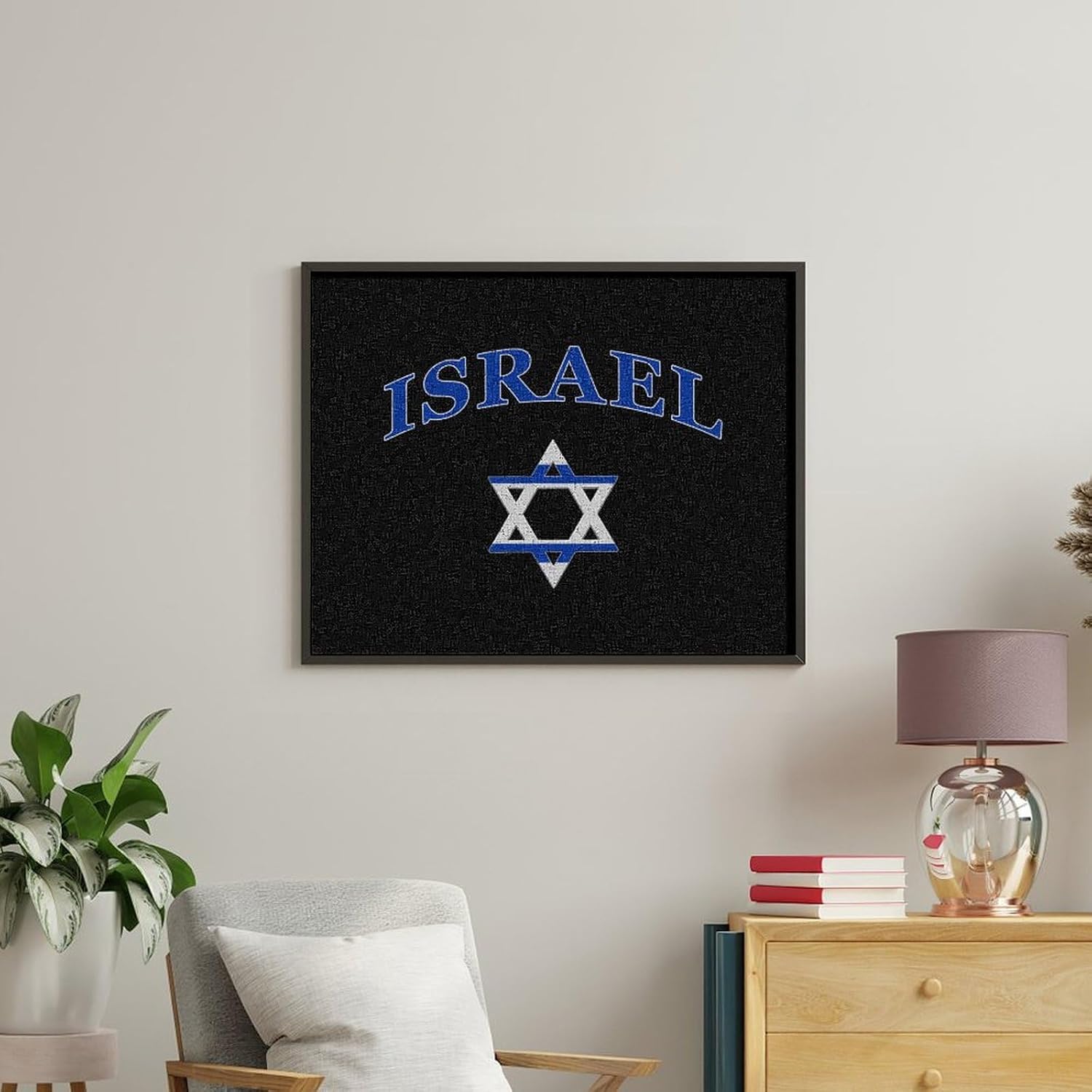 Israel Flag Israelites Israeli Paint by Numbers for Adults DIY Oil Painting Kit Digital Paintings on Cotton Abstract Artwork 22x18 Inch