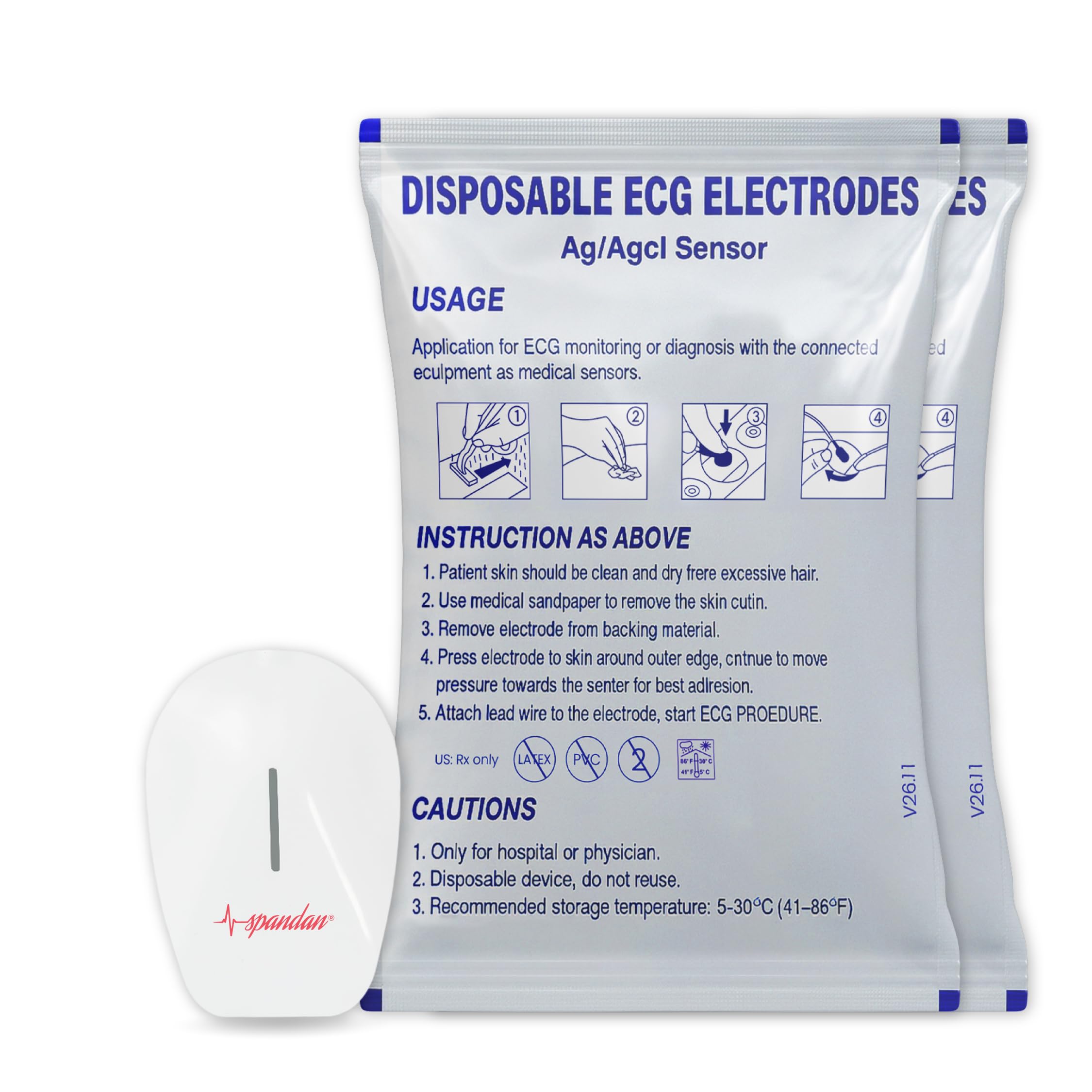 Sunfox Spandan ECG 4.0 Portable ECG Machine with 20 Electrodes | 12 Lead ECG Monitor for Home & Clinic Use | Medical Grade Heart Rate Monitor | Spandan ECG Device | Featured on Shark Tank