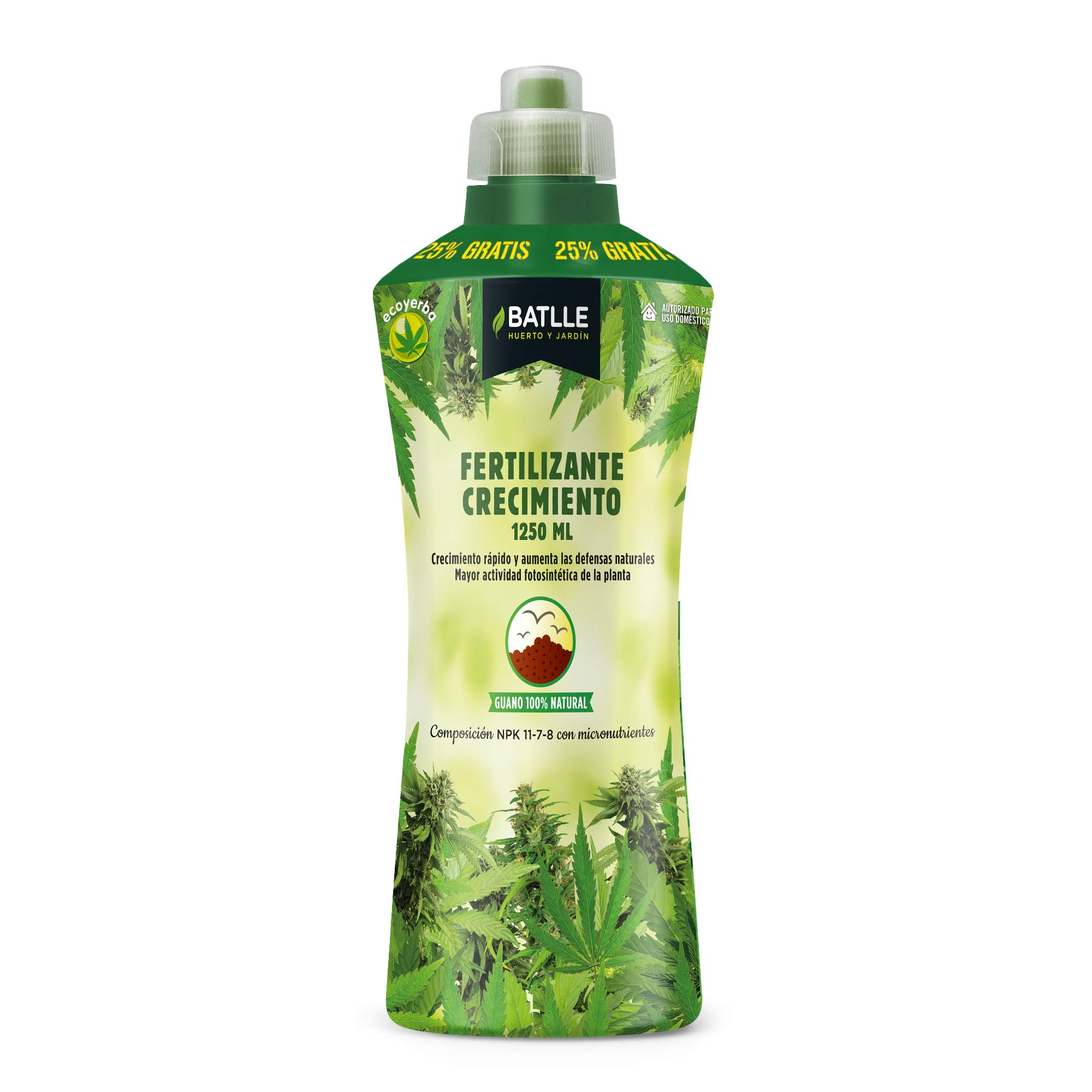 Semillas Batlle 710861UNID - Fertilizzante Ecoyerba per Crescita, 400 ml