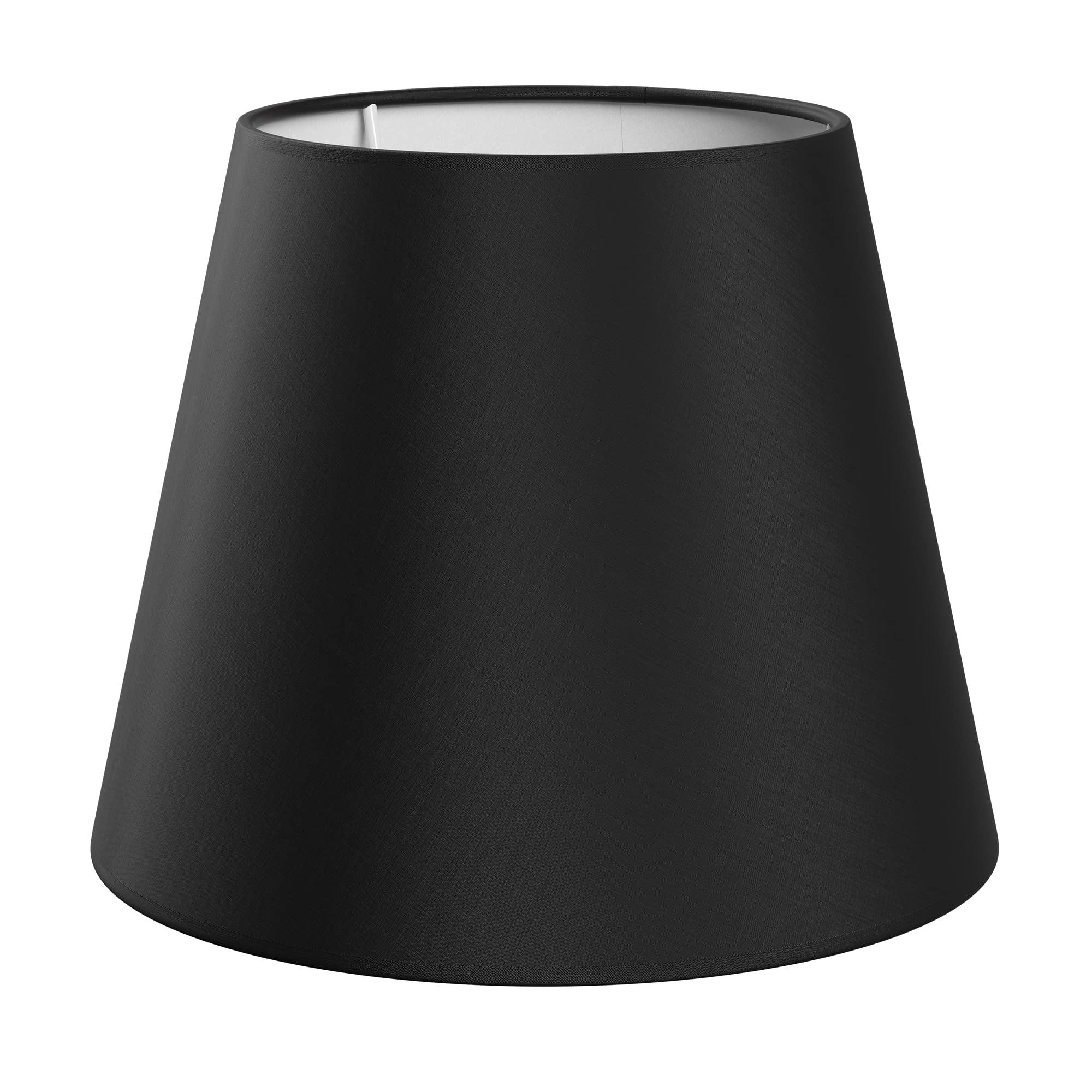 ledscom.de Lampshade, Linen, Textile, Fabric, Black, 200mm Γ