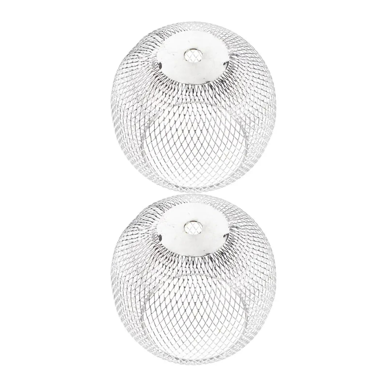 HKYBCF Lamp Shade 2 Pcs Lamp Shades Chandelier Ceiling Light Cover Accessories Lightshade Cage Silver Metal Ceilings Bulb Iron Lampshade for Bedroom
