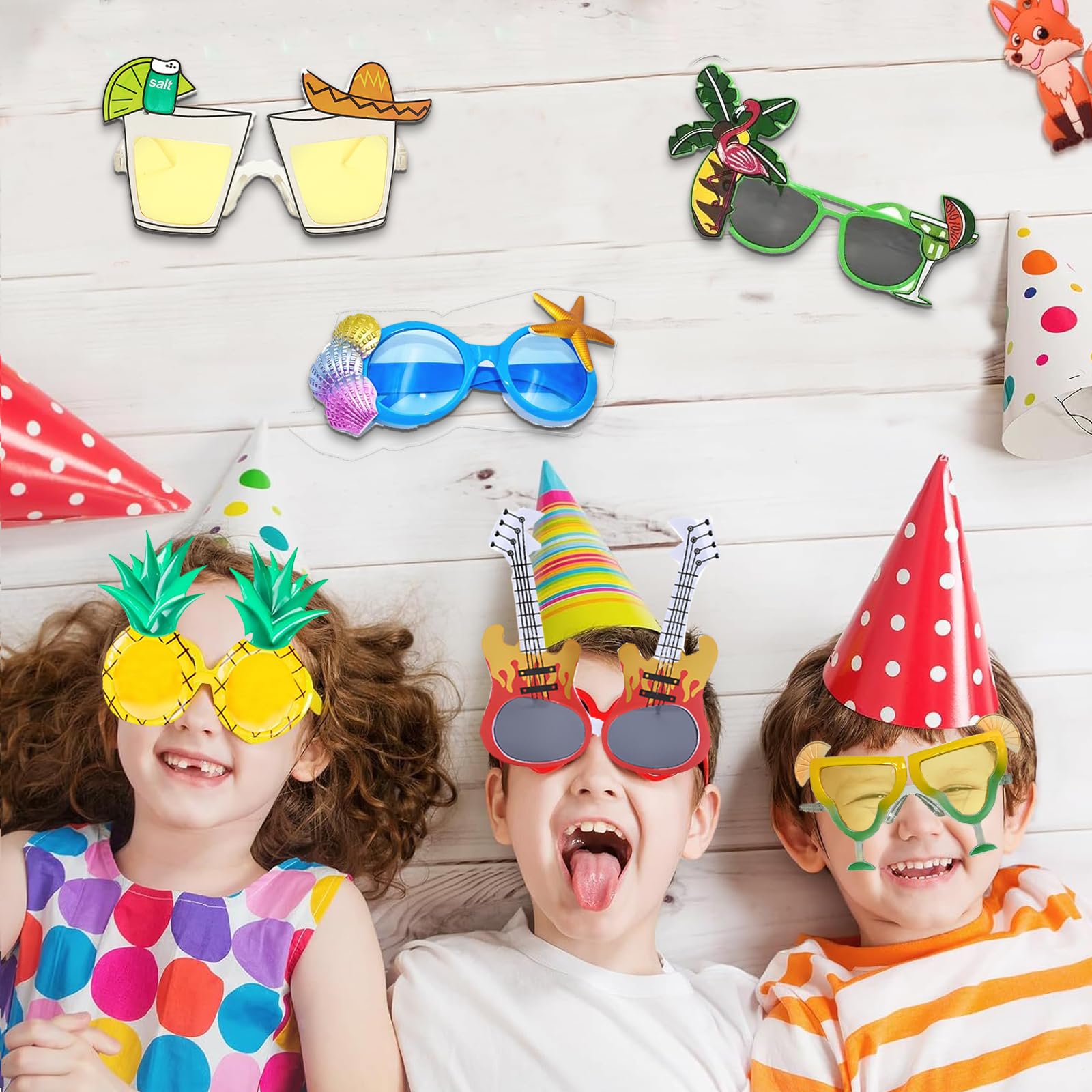 9 Paia Occhiali Festa Hawaiana Party Adulti,Occhiali Divertenti Sole Decorazioni Hawaii Feste,Gadget Festa Adulti Accessori Spiaggia,Feste Estive Occhiali Strani Sole Pool Party