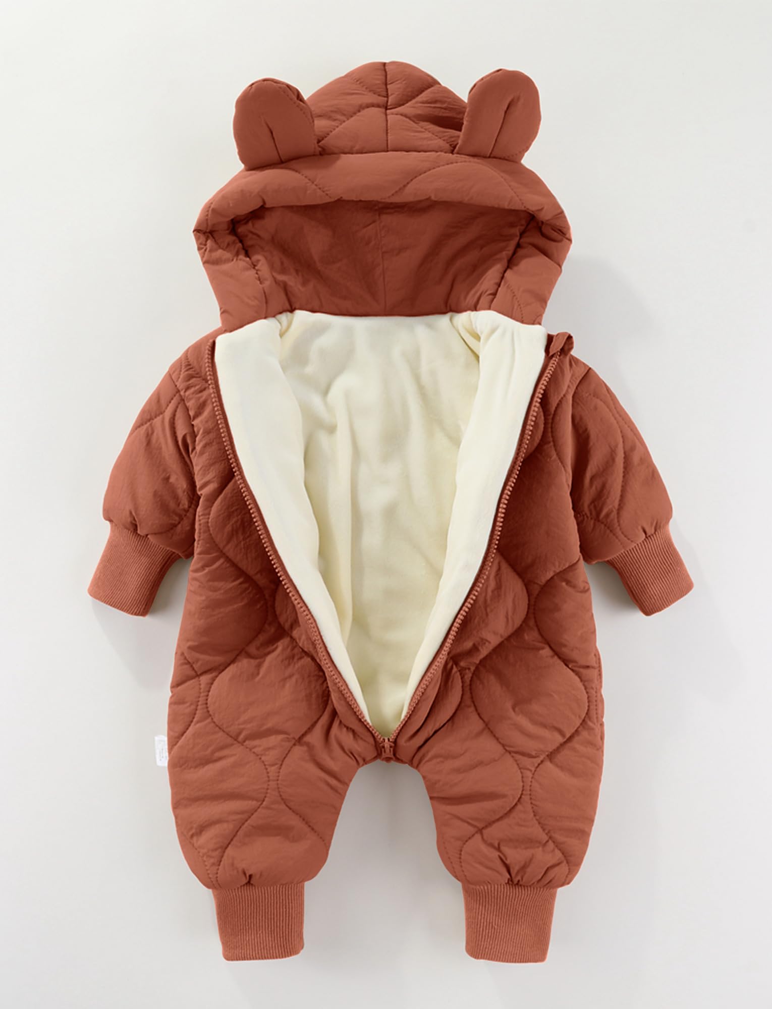 Maeau - Tute per bambini Piumino con Cappuccio Un Pezzo Inverno Neonato Bambino Ragazza Ragazzo Tute da Neve Calda Spessa Pagliaccetto Antivento 3-18 Mesi