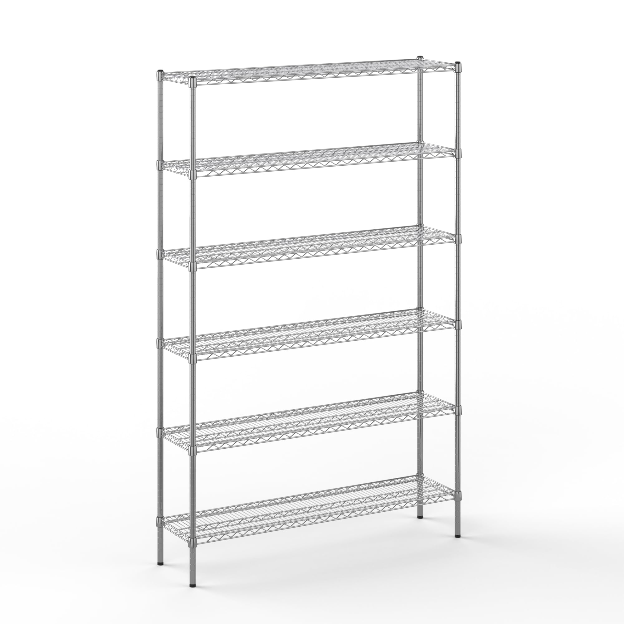 14" Deep x 54" Wide x 86" Height Wire Shelving Kit | 6-Tier | NSF Commercial Storage Rack Unit
