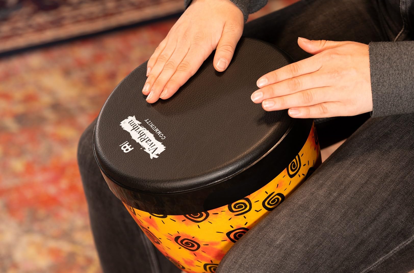Meinl Percussion Soft Sound Series Djembe Set, Mehrfarbig (VR-SDJSET-NH) | VivaRhythm Pop Off Djembe Set, Vorgestimmt, Abnehmbares Fell, Durchmesser 8, 10 und 12 Zoll, mit Nappafell, Kunststoff