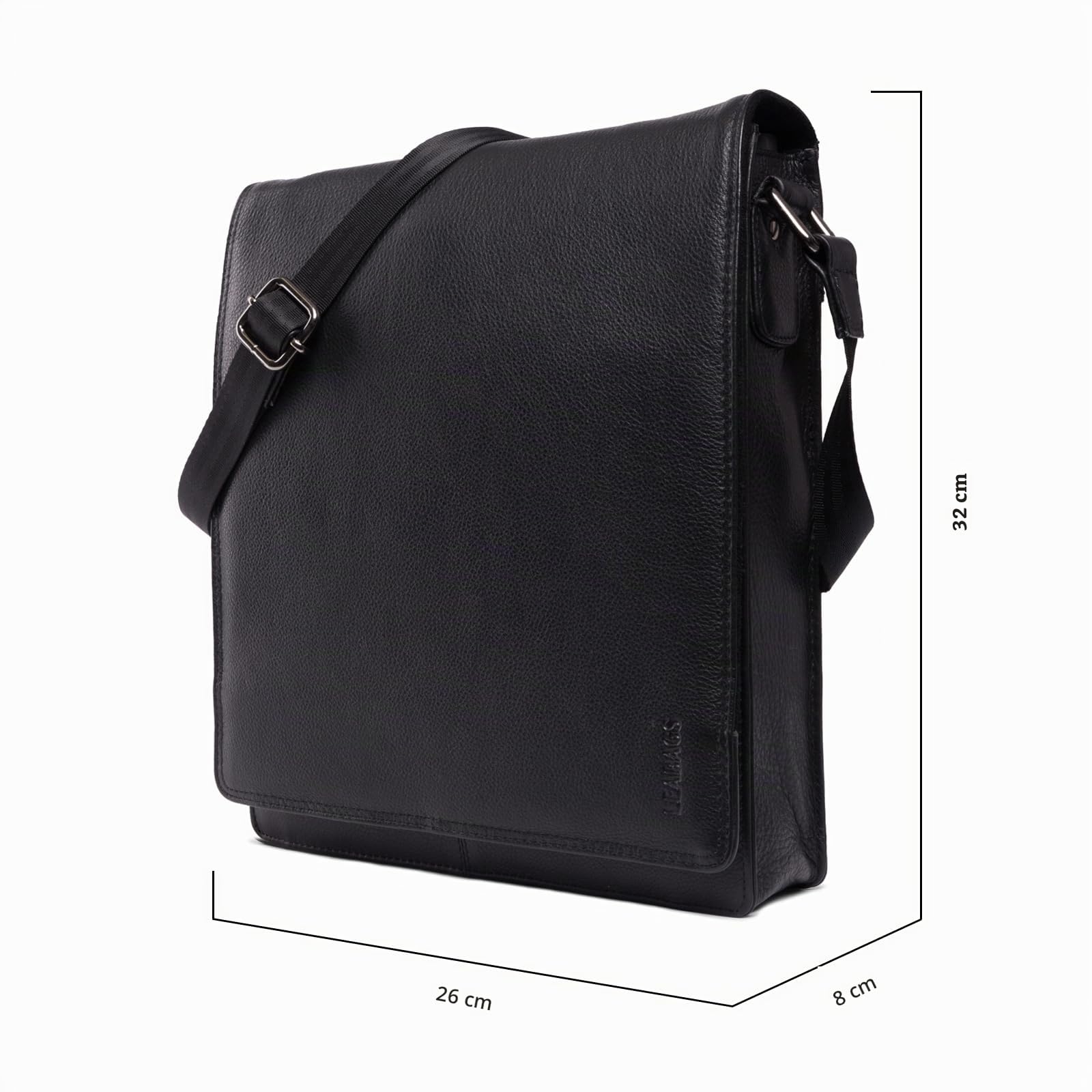 LEABAGS Bolso bandolera de piel de Londres, estilo vintage para hombre y mujer, estilo informal, para uso diario