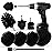 Drill Brush Attachment Set, 7 Pack 1/4in Power Scrubber Brush + Extend Long Rod, Brush Drill Attachment, Power Cleaning Scrub Brush for Bathroom, Tub, Tile, Corner, FloorBlack