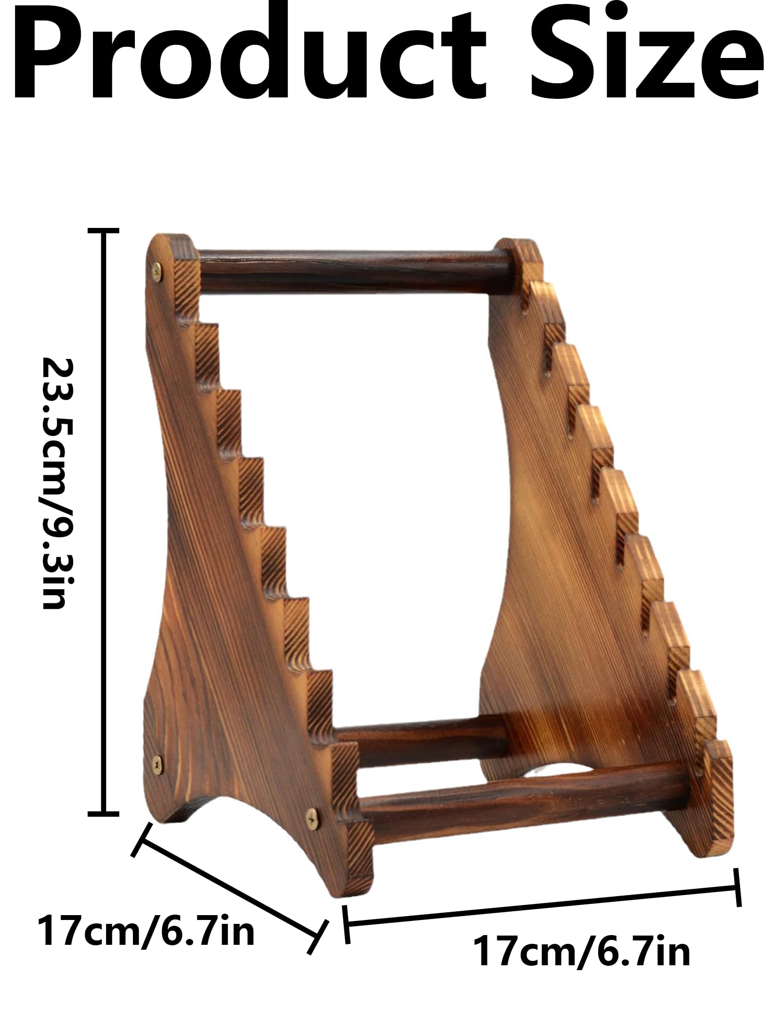 Portacoltelli in Legno per 8 Coltelli, Supporto Organizer per Coltelli, Espositore, Multiplo per Ristoranti & Cucine