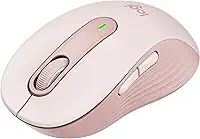 Mouse Sem Fio Logitech Signature M650 com Design de Tamanho Compacto, Clique Silencioso, Botões Laterais Personalizáveis, Conexão USB e Bluetooth - Rose